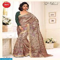 apple madhu bani Wholesale khadi silk printed Saree